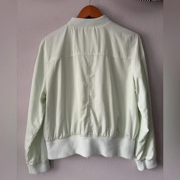 Anthropologie Hei Hei Lightweight Bomber Jacket Mint Green Aloe Women’s Large - Picture 4 of 8